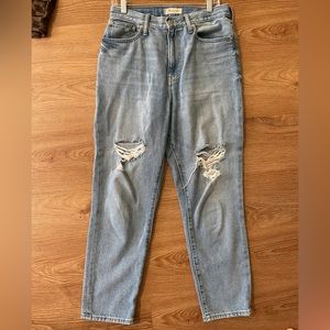 Madewell high rise ripped jeans